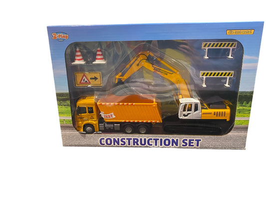 2 Play DieCast Dump Truck & Excavator