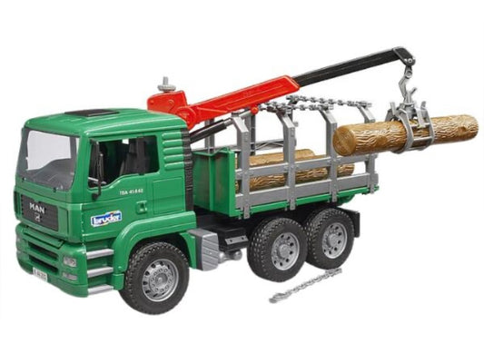 Bruder Man TGA Truck With Loading Crane & Logs