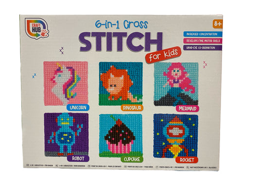 Craft Hub - 6 IN 1 CROSS STITCH KIT