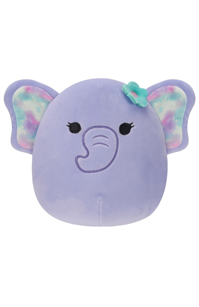 💥NEW💥Squishmallow 7.5” Anjali the Purple Elephant with Flower Pin