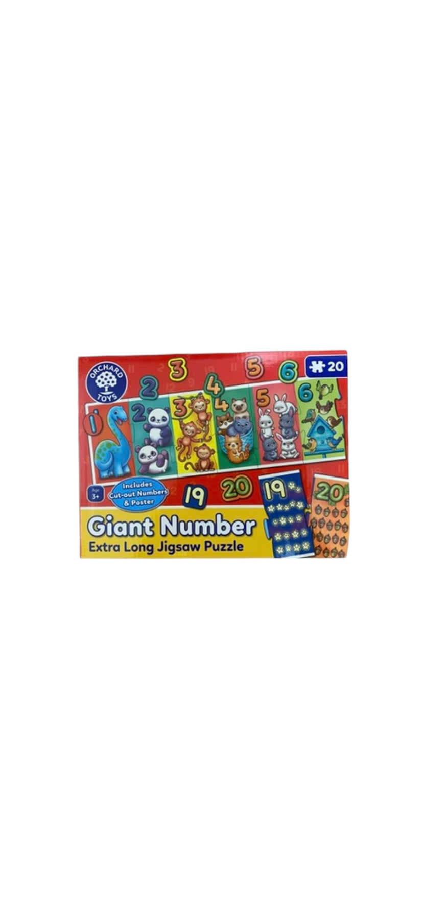 Giant Number - Extra Long Jigsaw Puzzle 20 Piece