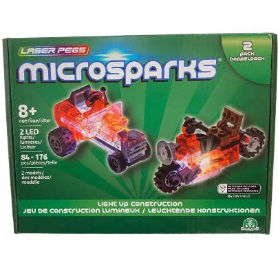 LASER PEGS MICROSPARKS MINI ROD & RED MOTORCYCLE